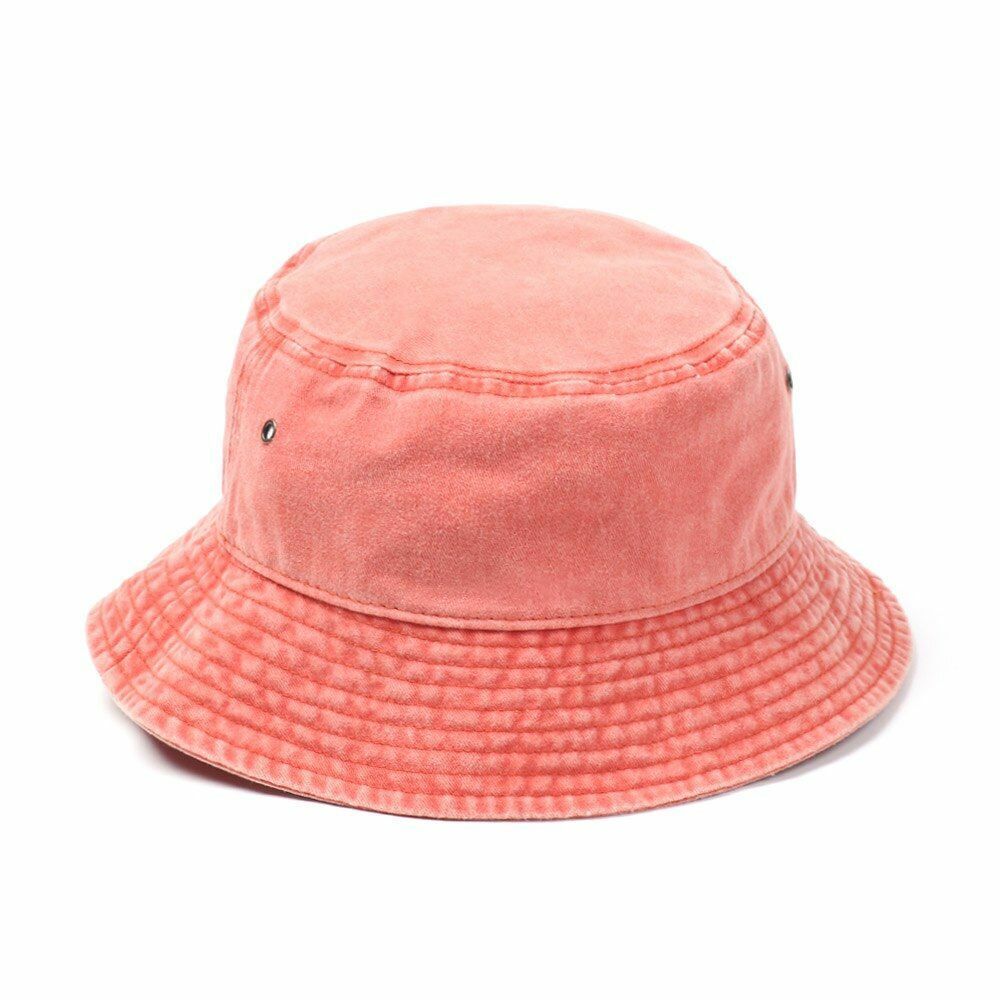 Women's Bucket Hats Retro Washed Cotton Foldable Fisherman Men Outdoor Sunscreen