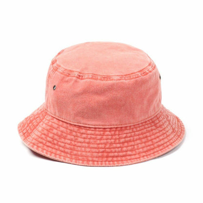 Women's Bucket Hats Retro Washed Cotton Foldable Fisherman Men Outdoor Sunscreen