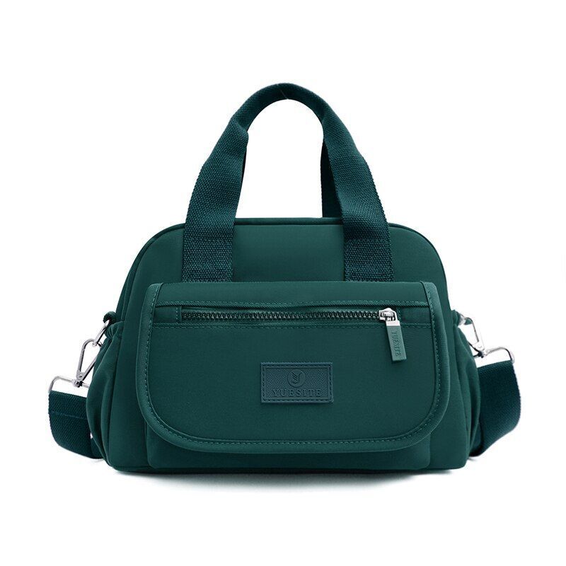 Nylon Shoulder Bag Large Nylon Handbag Waterproof Travel Tote Purses 30*12*21 CM