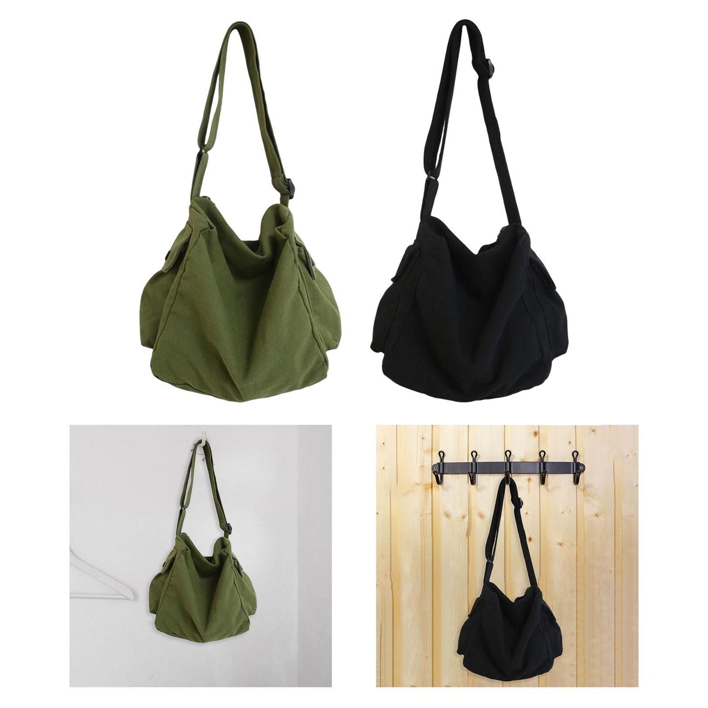 Multifunction Canvas Bag Large Backpack Tote Purse Handbag Retro Shoulder Bags
