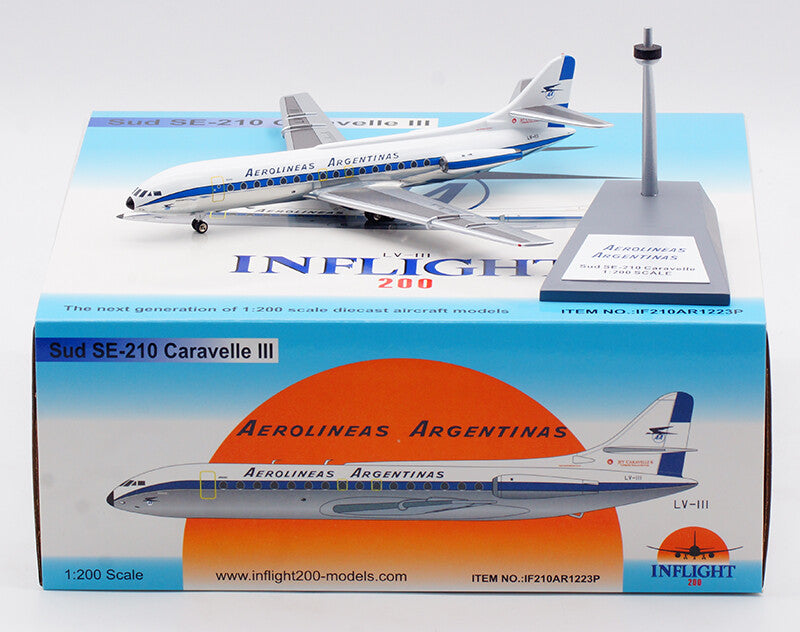 1:200 InFlight AEROLINEAS ARGENTINAS SE-210 Passenger Airplane Diecast Model