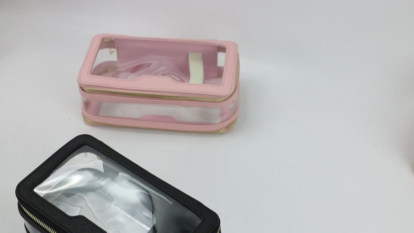 Crocodile Leather Travel Bag Fashion Waterproof Clear Makeup Storage Bag Zipper