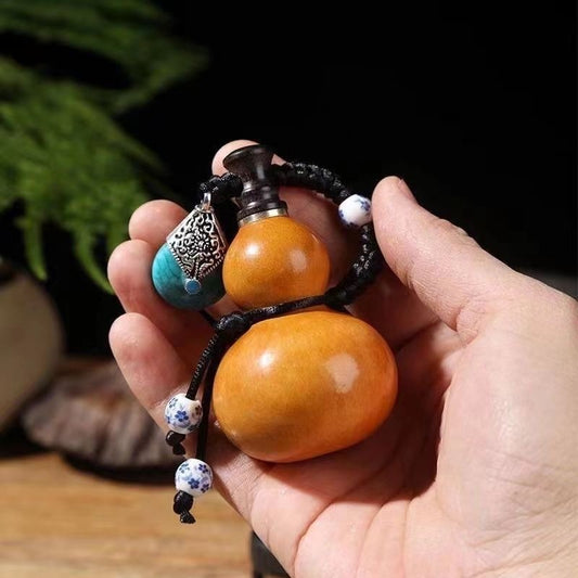 Natural Exquisite Gourd Lagenaria Bottle Pendant Art Figurines Statues Ornament