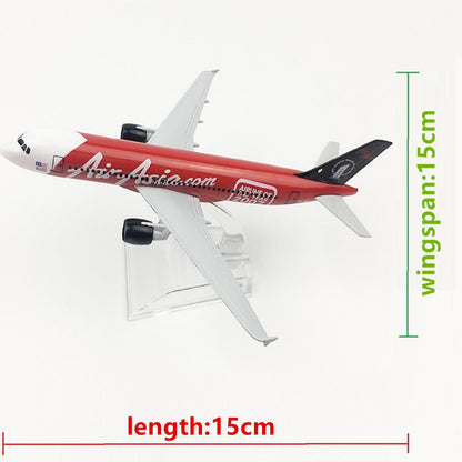 1:400 15cm Aircraft Asia 2007 A320 Best Alloy Plane Model Airplane Ornaments