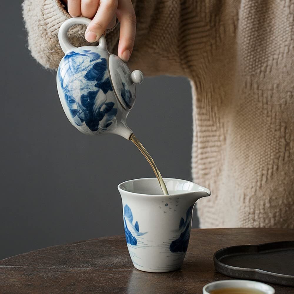 250ml Jingdezhen HandPainted Teapot Antique Porcelain Kettle Kung Fu Tea Set