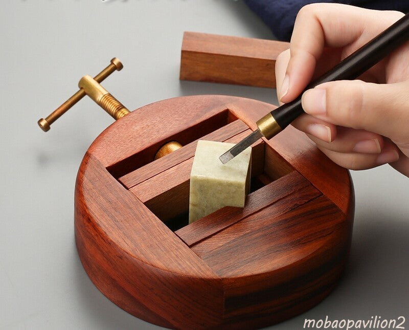New Rosewood Engraving Fixed Clamp Bed Jig Seal Jewelry Cutting Tool Bench Vice