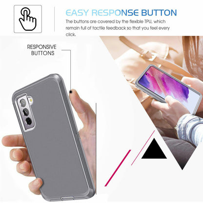 For Samsung Galaxy S21 FE 5G Case Slim Shockproof Hard Cover,Screen Protector