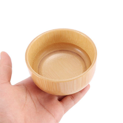 Wooden Bowls Chinese Bamboo Round Natural Handcrafted Home Food Container 11x7cm