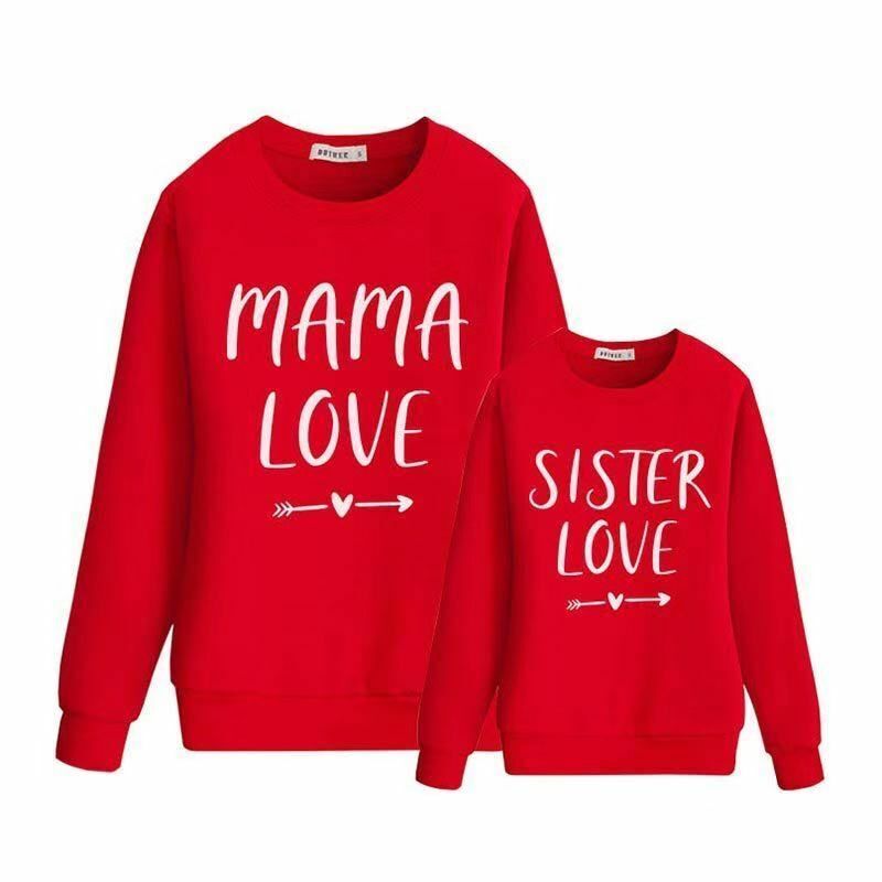 Matching Outfits Clothes Son T-Shirt Woman Kids Baby Winter Sweater Family Tops