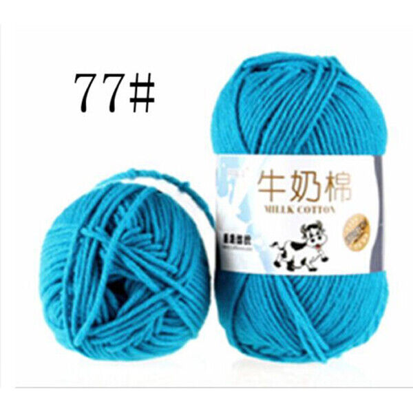 Hot Sale 50g Hand-woven Chunky Yarn Soft Milk Cotton Knitting Baby wool yarn