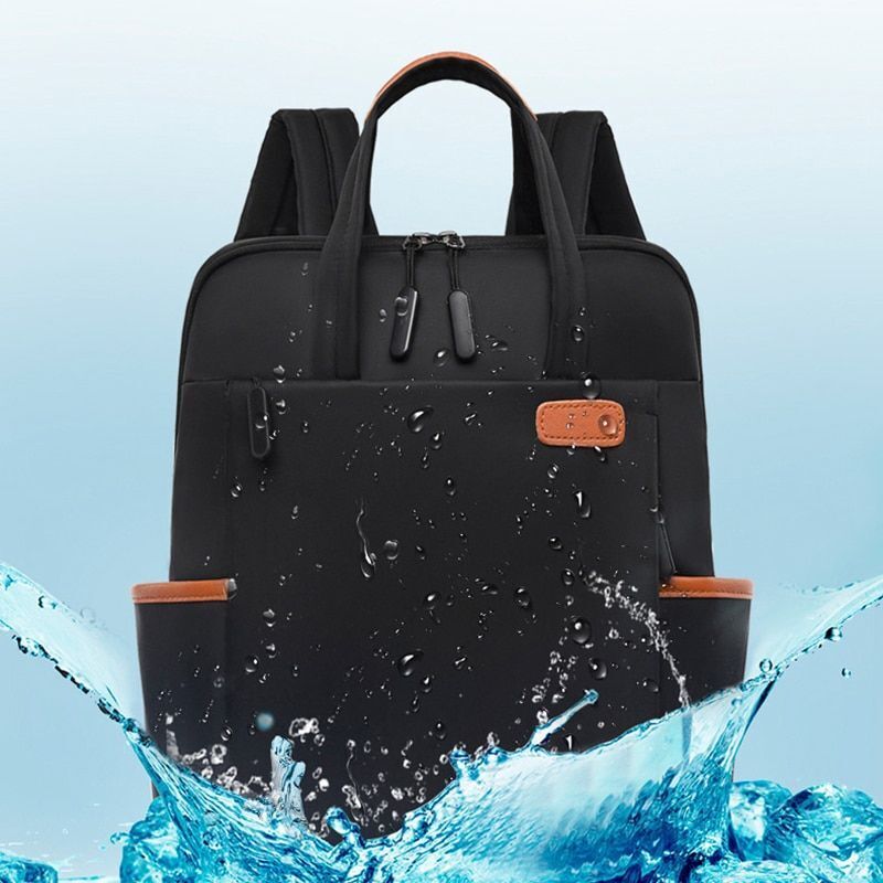 Laptop Backpack Teenagers Waterproof Travel Bags Student Black 37*29*12CM Oxford