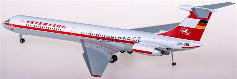 for Herpa for Interflug for Ilyushin IL-62M DM-SEL 1:200 Airplane Model