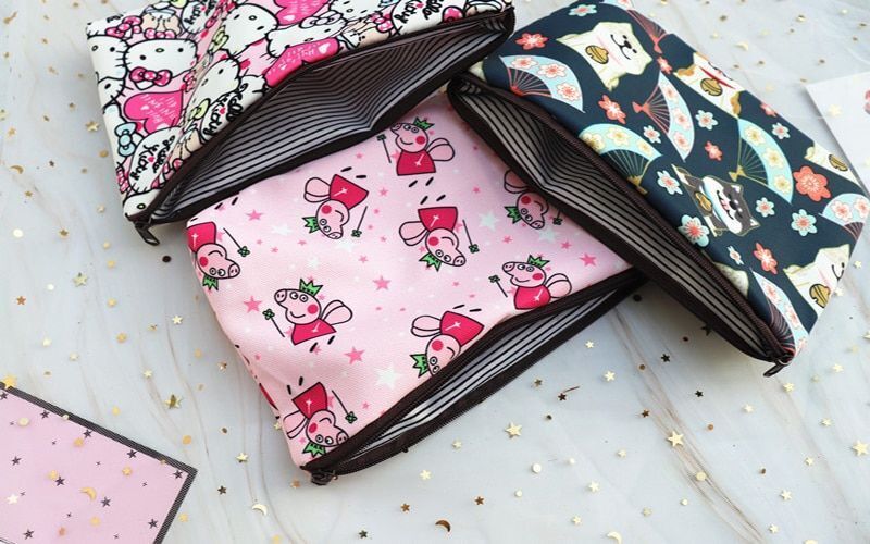 Bonded Fabric Storage Bag Travel Toiletries Organize Cosmetic Bag Makeup Purse