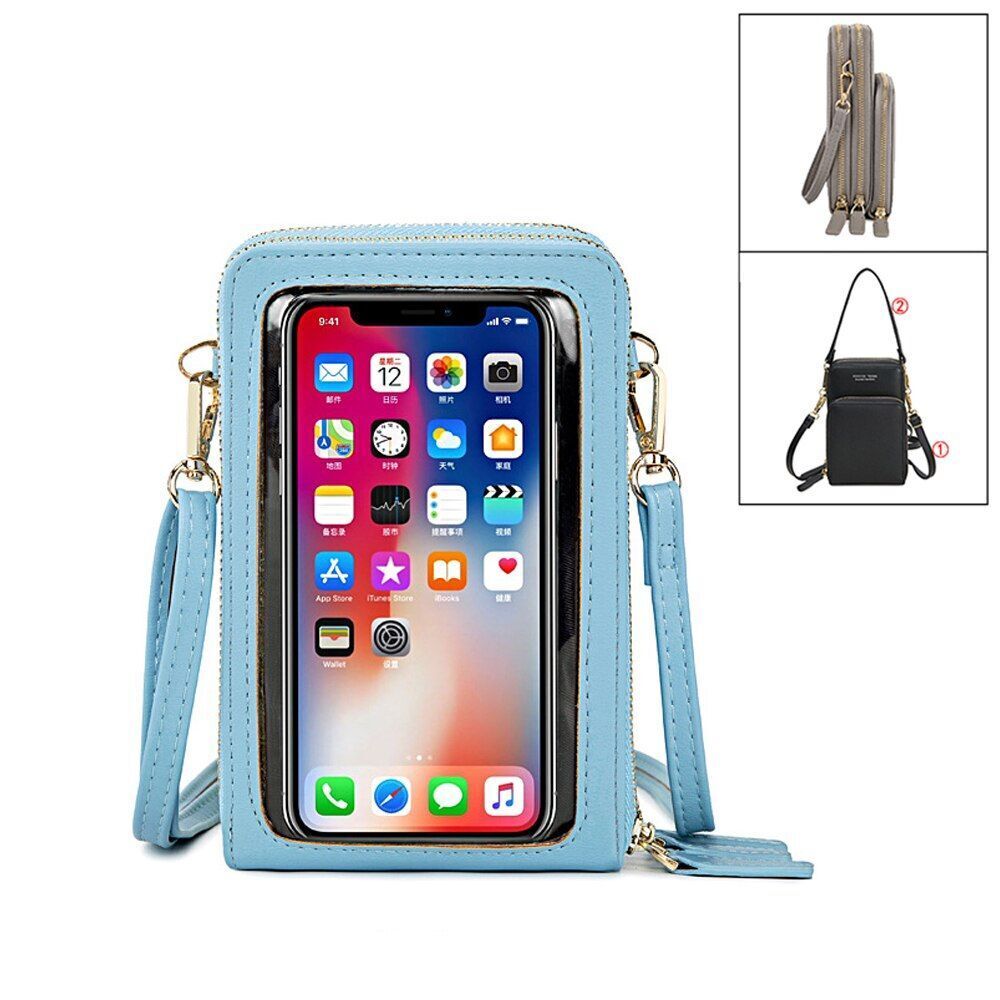 Women Leather Shoulder Bags Large Capacity Crossbody Bags Handbag Phone Purse