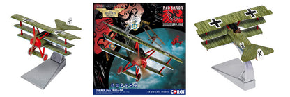 1:48 Corgi Fokker DR.1 Triplane, Wolfram Freiherr von Richthofen Diecast Model