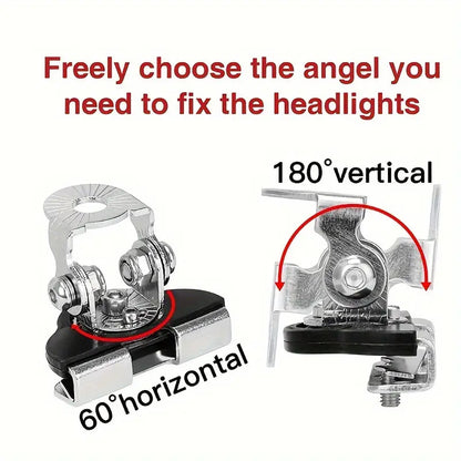 2PCS Pillar Hood Led Work Light Bar Mount Bracket Clamp Holder Offroad Universal