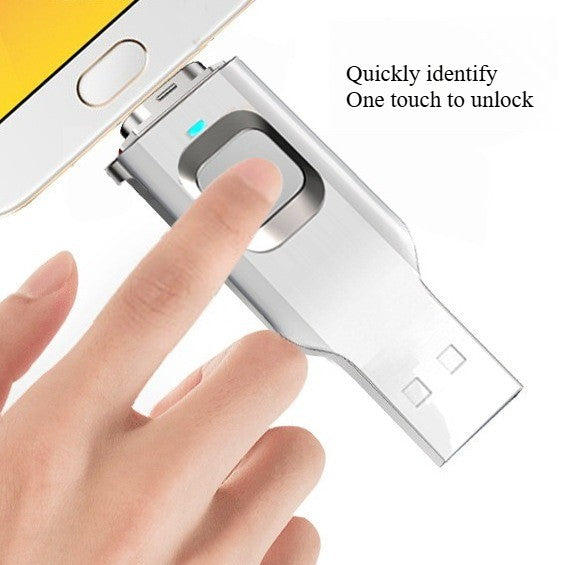Dual use fingerprint encryption USB flash drive for mobile phone and computer