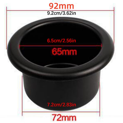 3X Black Plastic Cup Holders Fit For Boat Sofa Cars Motor Homes Auto Etc