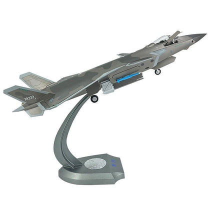 1:35 59CM Chinese J-20B Stealth Fighter Airplane Diecast Military Aircraft Model