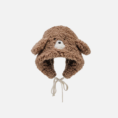 Multi-functional Bear Scarf Face Cover Hat Women Cute Winter Thick Plush Scarf