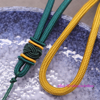 Wholesale 10Pc Nylon Handmade Pineapple Hat Knot Woven Jade Pendant Hand Rope