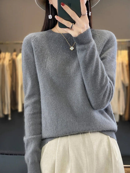 Autumn Winter Women Sweater O-Neck Pullovers Cashmere Knitwear Popular Clothes