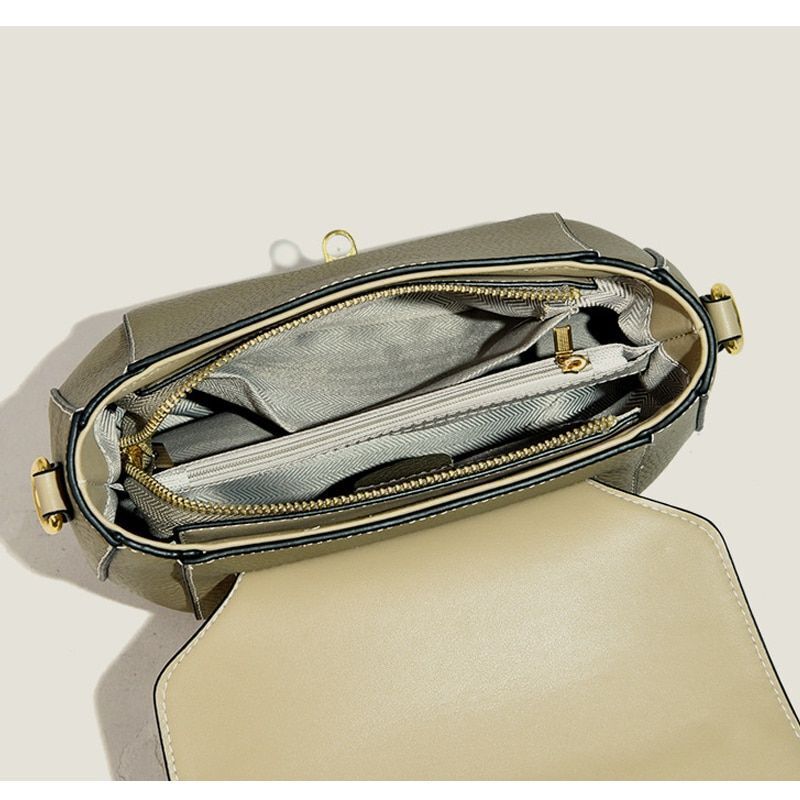 Messenger Handbag Genuine Leather Shell Vintage Purses Shoulder Bags 24*15*6 CM