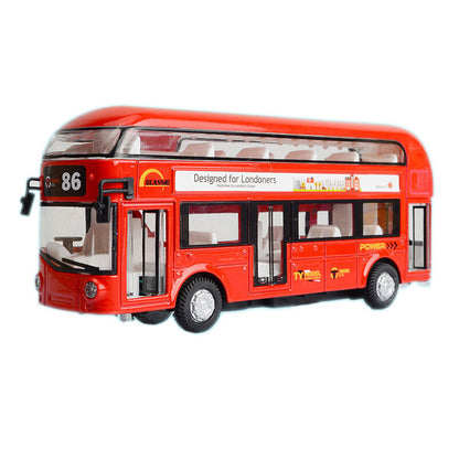 London Double Decker Bus Toy Metal Diecast Toy Vehicle Boys Toys for Kids Gifts
