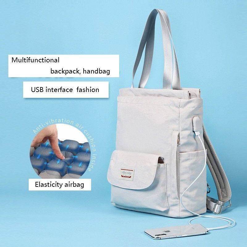 Fashion Women Shoulder Bag Waterproof Oxford Cloth Notebook 15.6 Inch Backpack