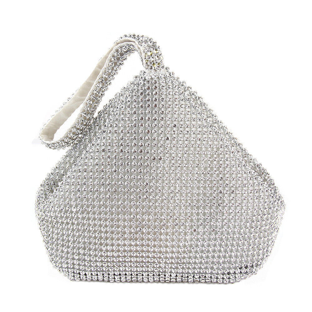 Women Alumium Sequins Evening Clutch Bag Party Wedding Fashion Purse Handbag