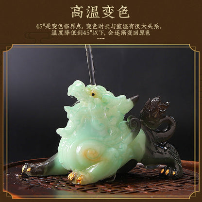Color Changing Tea Pet Zen Tea Ceremony Set Pixiu Tea Play Tea Tray Decoration