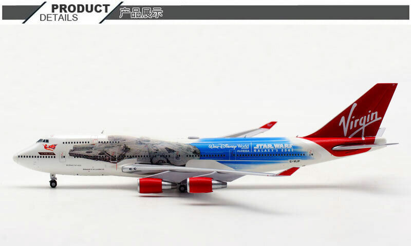 1:400 JC Wings Virgin BOEING 747-400 Passenger Aircraft Diecast Airplane Model