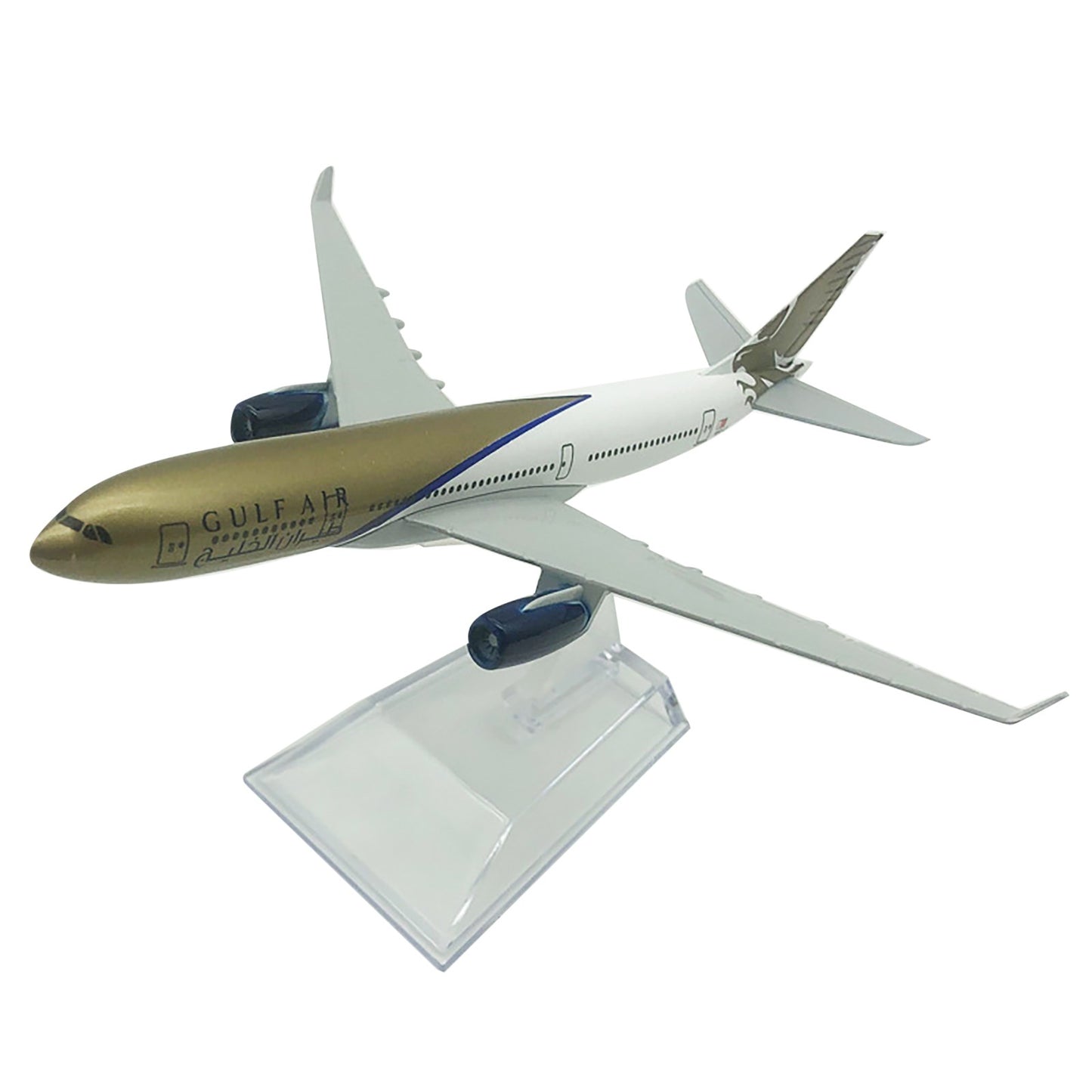 1:400 Scale 16cm GULF A330 Airplane Model W/ Base Alloy Aircraft Plane Decor
