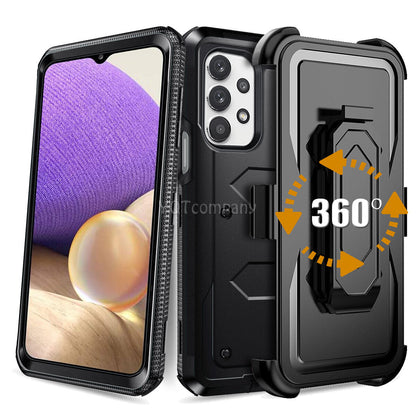 For Samsung Galaxy A32 5G Case Shockproof Rugged Clip Cover + Screen Protector