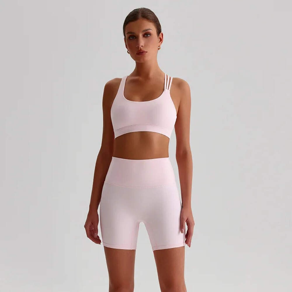 Women Gym Yoga Set – Spaghetti Strap Sports Bra & Leggings