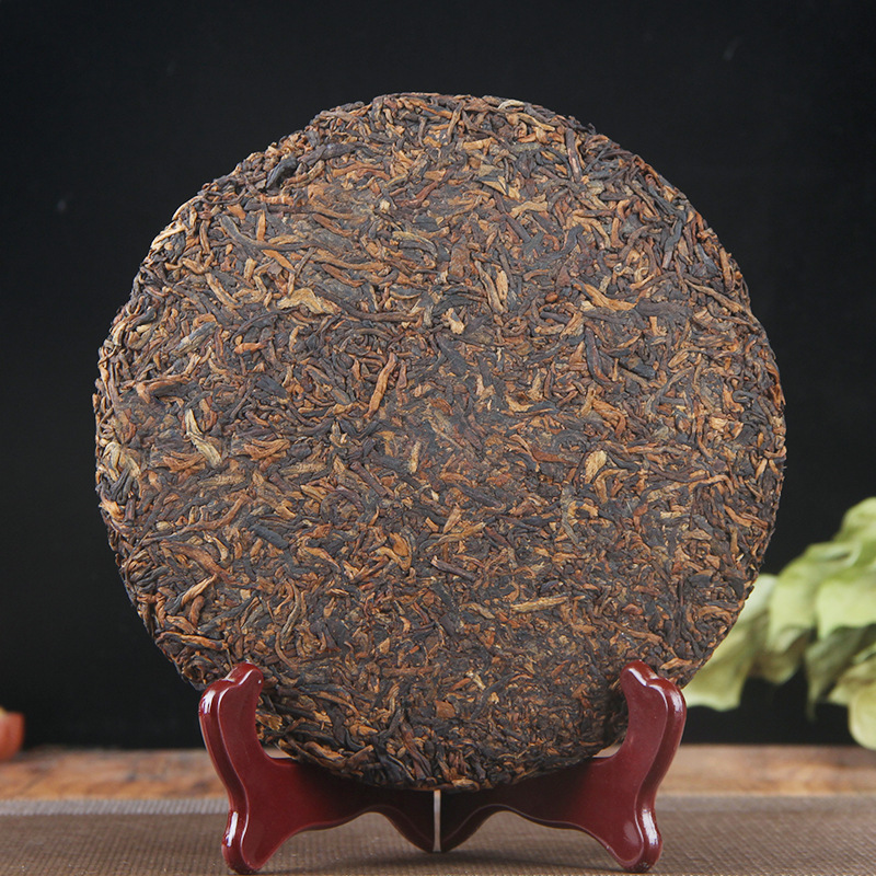 Yunnan Ripe Puerh Tea Xishuangbanna Spring Royal Tribute Gold Cake 357g/12.59oz