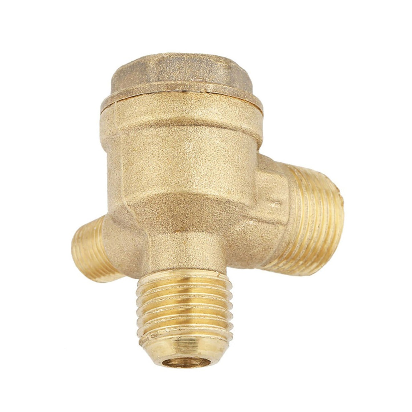 Heavy Duty Air Compressor Check Valve 90 Degree Brass M10xM14xPT3/8 Fitting Part