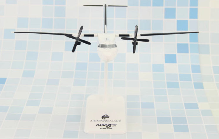 26CM 1:100 Risesoon Air New Zealand Dash 8-300 Aircraft ABS Plastic Plane Model