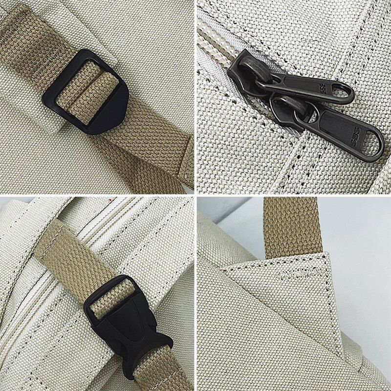 Green Leisure Canvas Backpack College Student School Book Bag Traveling Rucksack