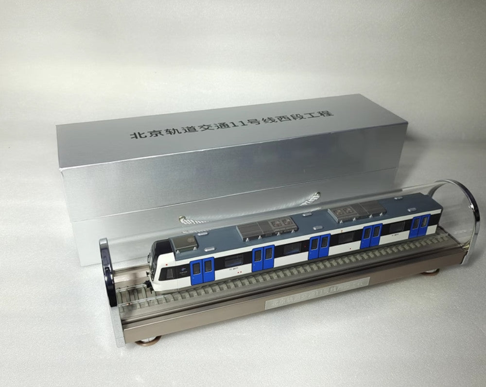 1:68 43CM Beijing Metro Line 11 Passenger Car Trains Vehicle Diecast Model