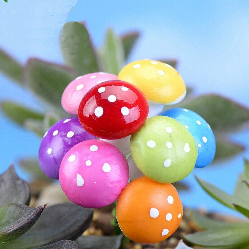 Figurines Moss Micro Landscape Ornaments Mushrooms DIY Craft Mini Simulation