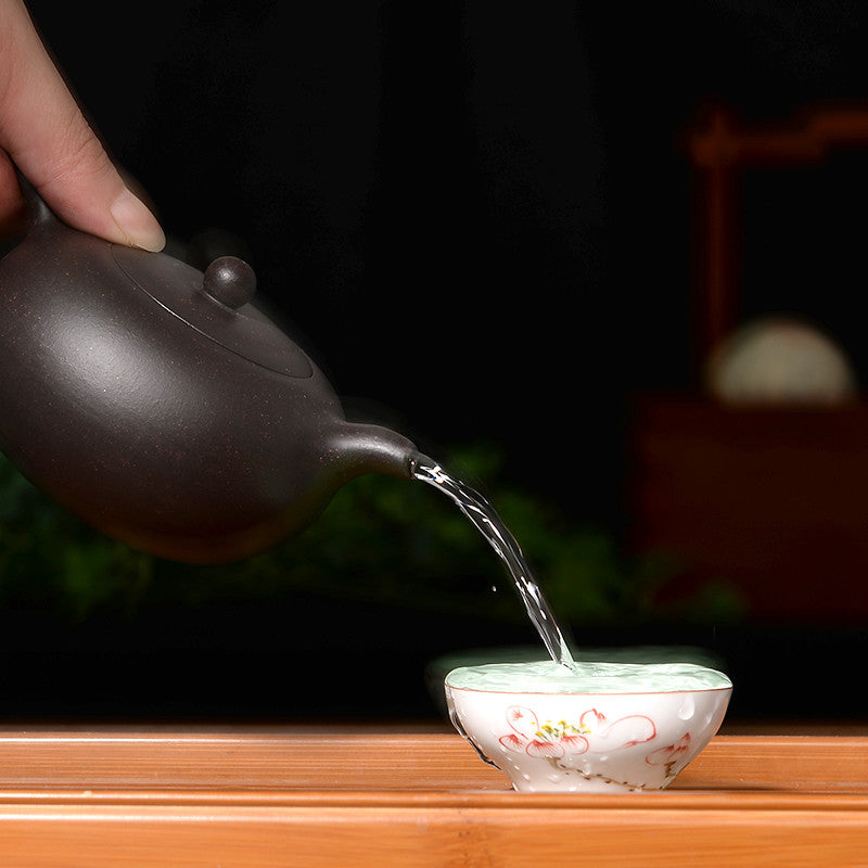 300ml Marked Tea Pot Real Yixing Zisha Clay Pot Handmade Ball Shape Infuser Hole