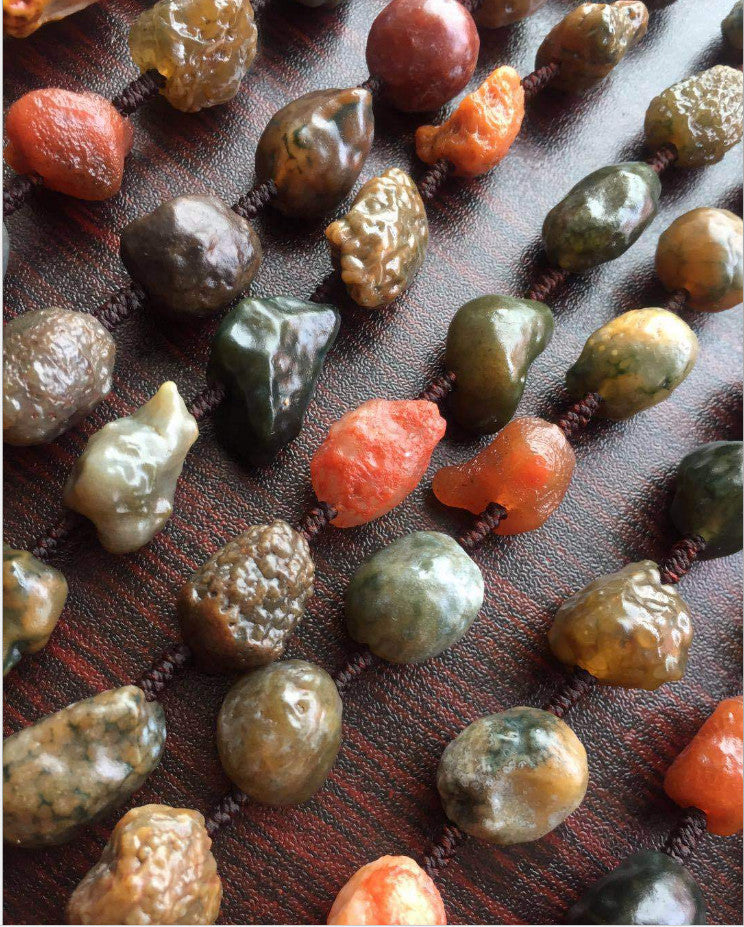 1pcs Natural Multi Colored Gobi Desert JinMai Agate Necklace Pendant - China
