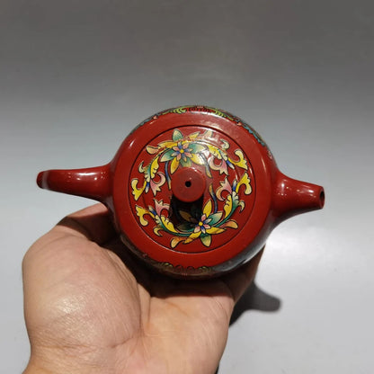 Chinese Yixing Zisha Clay Teapot Colored Well Fen tea Pot set Gu Jingzhou 160ml