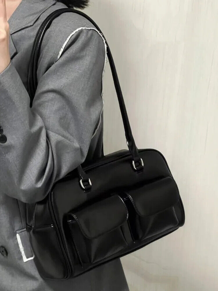 Girls Shoulder Bags Streetwear All Match Handbags Women Solid Underarm Bag
