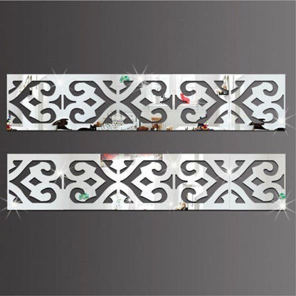 Wall Mirror Stickers 30Pcs 5*5CM 3D Waist Line Acrylic Decorations Living Rooms