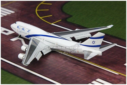1:400 JC Wings El Al BOEING 747-400 Passenger Airplane Flap Down Diecast Model