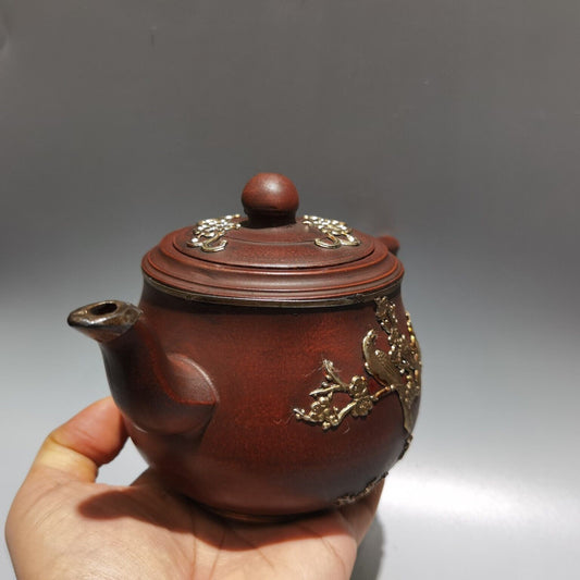 Chinese Yixing Zisha Clay Handmade pattern Exquisite Teapot 品名：玉笠壶 底款：顾景舟