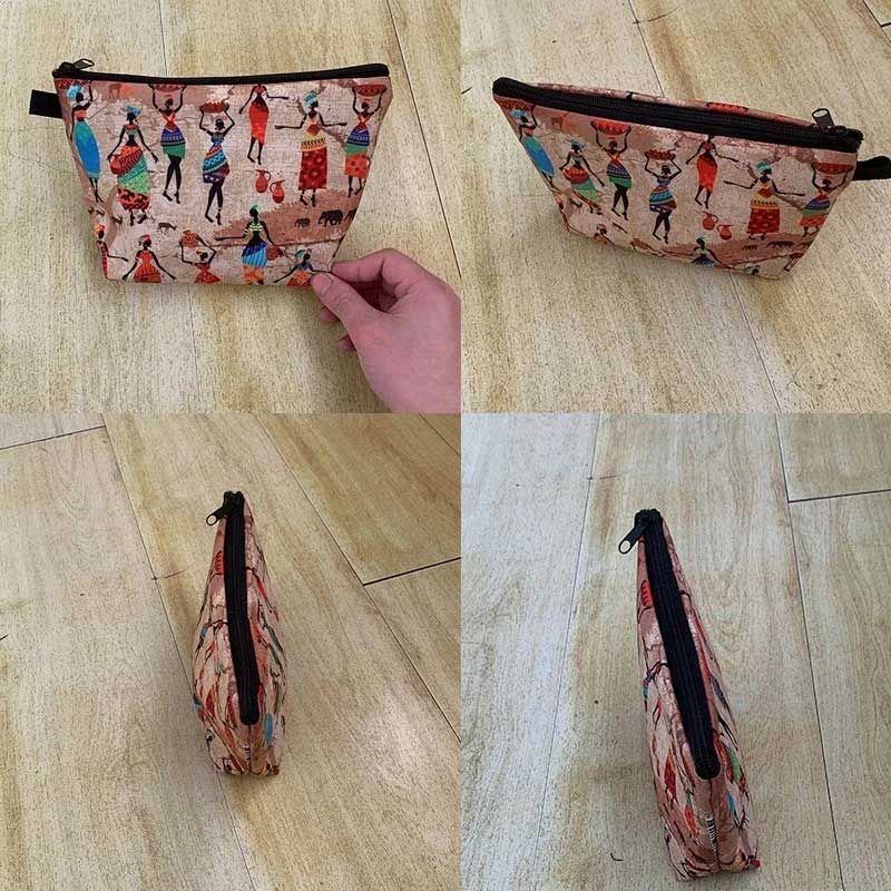 Cute Cat Print Cosmetic Traveling Makeup Bags Cosmetic Storage Purses 5*20*10 CM