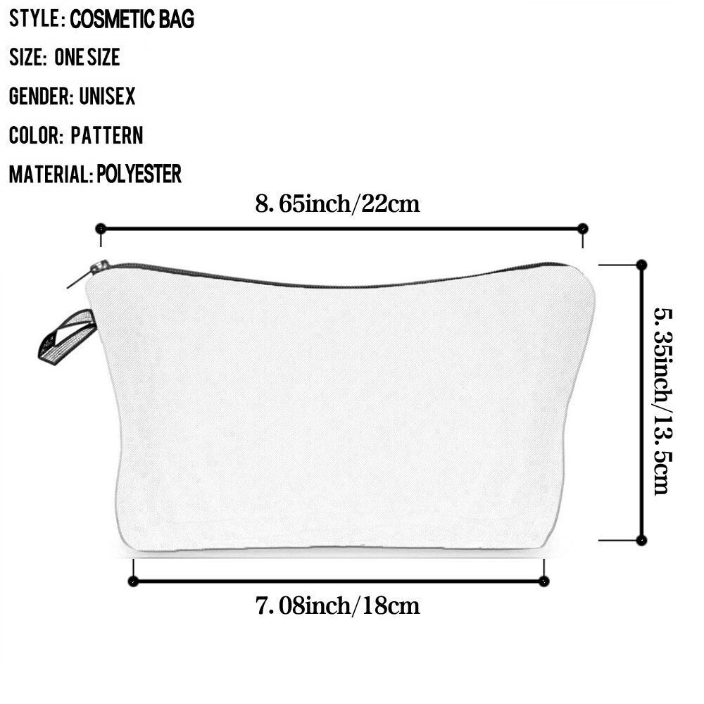 Cosmetic Bags Printed Makeup Bag Small Toiletry Bag Storage Purses 2*22*13.5 CM